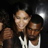Kanye West and his new model girlfriend Iman Chanel at Paris Fashion Week